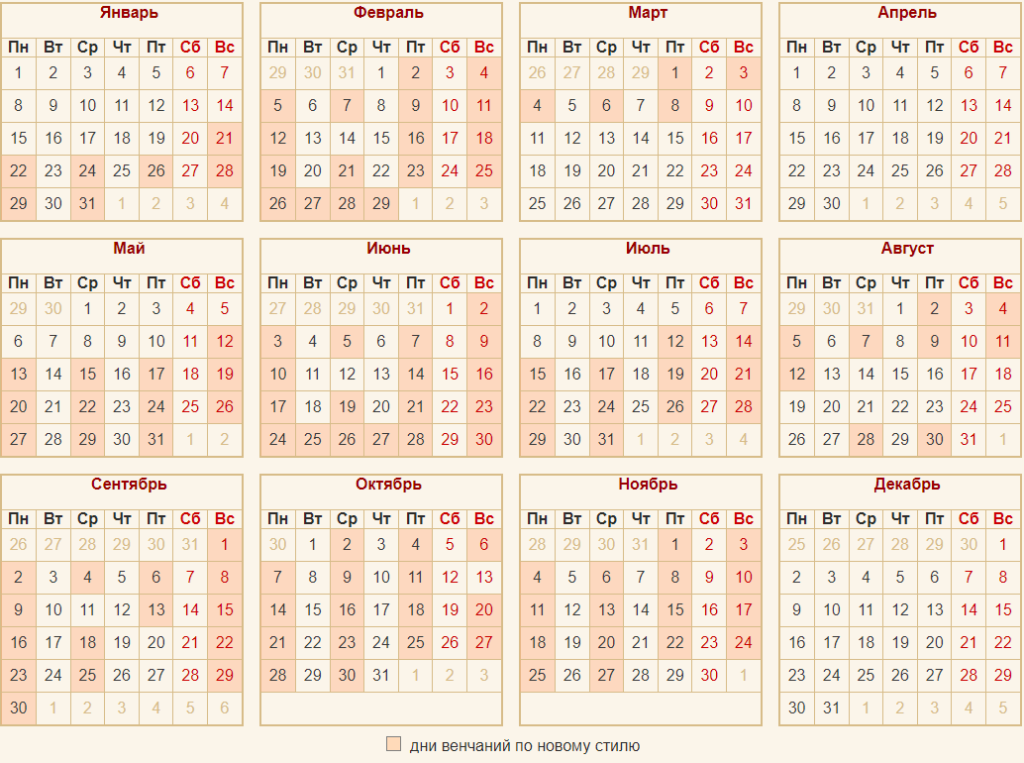 церковный календарь для свадеб и венчания в 2024 